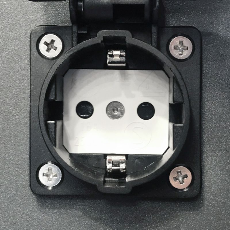 Lucide POWERPOINT - Vonkajší zásuvkový stĺp - Zásuvky s uzemnením - Typ F - EUR/RUS štandard - Ø 10 cm - IP44 – Antracit